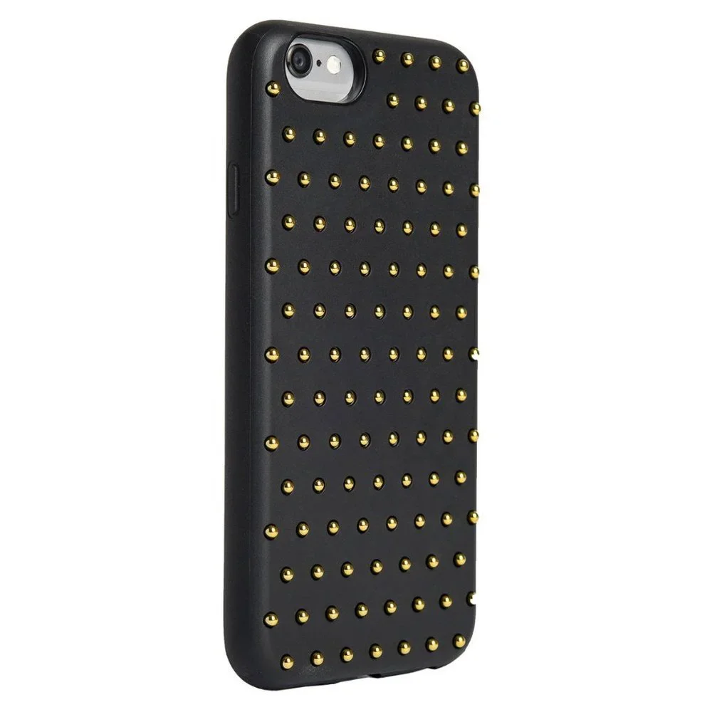 AGENT18 Slim CASE Cover Studs Apple iPhone 6 & 6S NEW NIB Black Gold Studs HPπ - Picture 3 of 12
